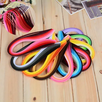 Craft 200 Quilling Strips Paper Quality DIY Decor Kit 5mm • £4.04