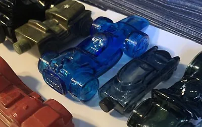 Avon Red Blue Green Glass Vintage 70s-80s Cologne Decanter 6 Bottle Car Set Lot • $27.77