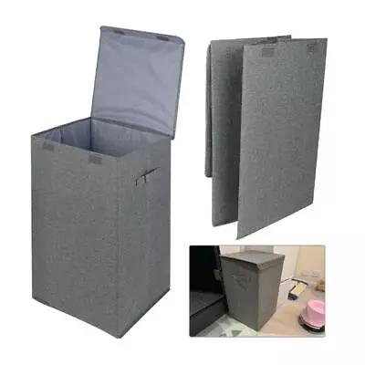 100L Large Foldable Laundry Washing Clothes Storage Bag Hamper Basket With Bin • £13.99