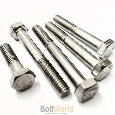 M8 / 8mm A2 STAINLESS STEEL PART THREADED HEX HEAD BOLTS HEXAGON SCREWS DIN 931 • £436.01