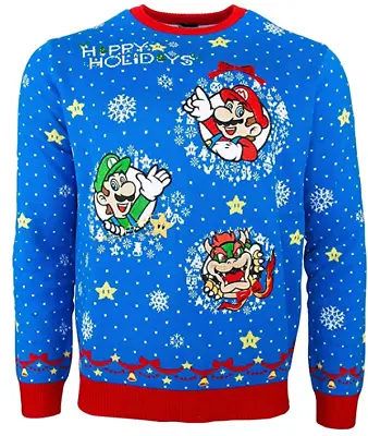 $40.31 • Buy Christmas Jumper Nintendo Super Mario - UK XS / US 2XS New Official Numskull