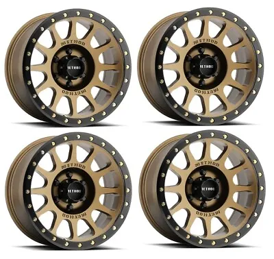 17 Method Wheels Rims Nv Mr305 Bronze 5x127 Gladiator Wrangler All Mud • $1195