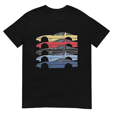 Corvette C4 Fourth Gen Vette Retro Colors 1980s Automotive Nostalgia T-Shirt • $26.95