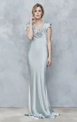 GHOST *Sylvia* HOLLYWOOD LONG DRESS SILVER SIZE XS ORIGINAL PRICE £225.. • £65
