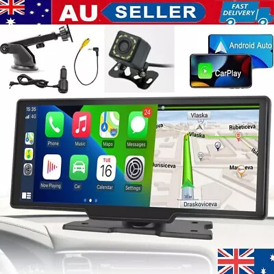 10.26Inch 4K Car Wireless CarPlay DVR GPS Android Multimedia Stereo Dash Cam New • $117.13