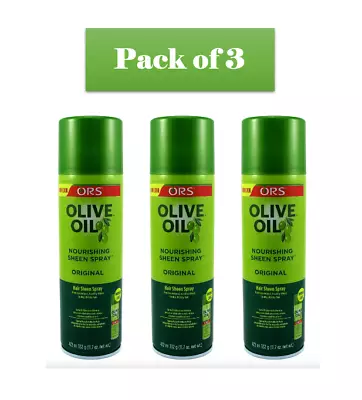 Ors Olive Oil Sheen Nourishing Spray Original 11.7 Oz 472 Ml ( Pack Of 3 ) • £16.41