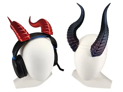 Dragon Horns For Headset | 3D Printed Horns For Headphones | Satyr Horn Cosplay • $33.99