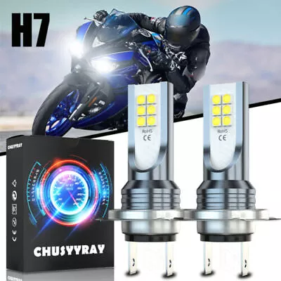 H7 LED Headlight White Light Bulbs For BMW R1200RT-P 2005-2013 High Low Beam Kit • $11.89