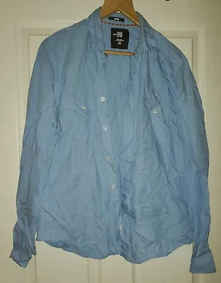 £9.99 • Buy H&M LOGG Mens Blue/White Long Sleeve Shirt, Size Eur L. MC150