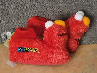 Sesame Street Elmo Plush Child's Slippers Size 9 / 10 - New W  Tags! • $6.95