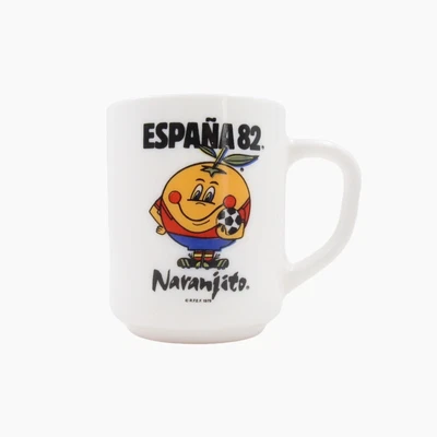 £19.95 • Buy Naranjito Espana 82 World Cup Mug French Arcopal Glass Cup Vintage Spain 1982