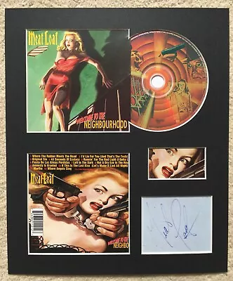 MEATLOAF - Signed Autographed - WELCOME TO THE NEIGHBOURHOOD - Album Display • £30