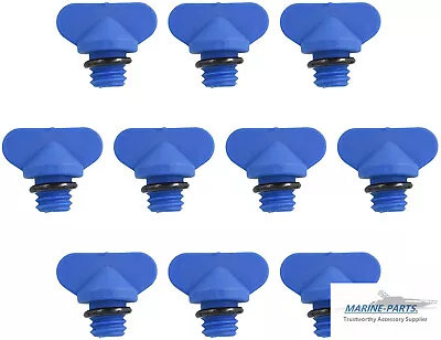 Blue Plastic Exhaust Manifold Water Drain Plug Screw Kit For Mercruiser 5.7/350 • $9.99