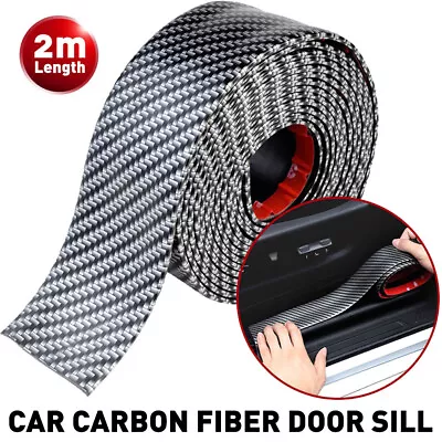 New Carbon Scratch Anti Fiber Sticker Pattern Sill Door Plate Bumper Protector • $9.99