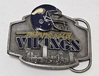 Vintage NFL Minnesota Vikings Metal Belt Buckle Limited Release Collectors 1989 • $34.99