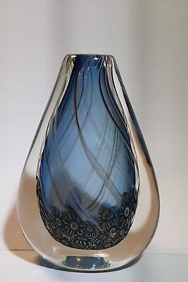 VTG Vase Art Glass 6  Summerso Millefiore Striped Nancy Freeman 1984 Murano • $650