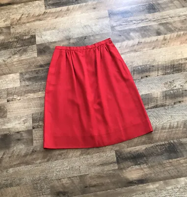 Vintage Cross County Fashions Red Midi Skirt Size 18 • $19