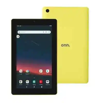 Onn Surf 3rd Gen 7  Android Tablet 32GB 2GB RAM Android 11 Go 2GHz - Yellow • $44.95