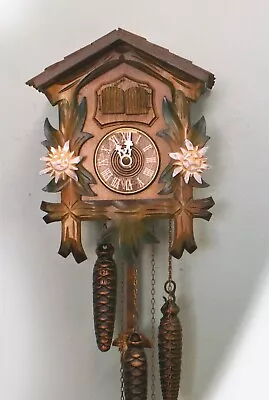 Cuckoo Clock Edelweiss  West Germany Black Forest Vintages   Works Good • $249