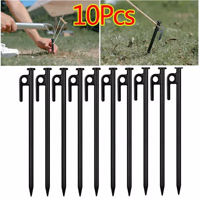 10 X 30cm Long Heavy Duty Gazebo Tent Pegs Commercial Grade Steel Marquee Stakes • £11.88