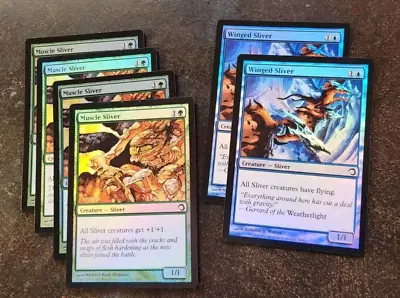 FOIL Sliver Lot (Muscle Sliver Winged Sliver) Premium Deck Series - NM/VG • $12