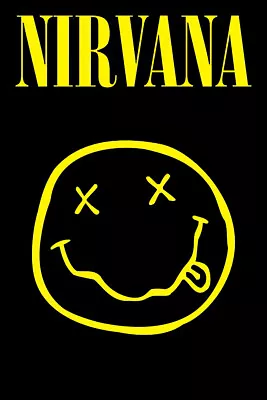 Nirvana - Music Poster / Print (Smiley / Logo) (Size: 24  X 36 ) • $12.99