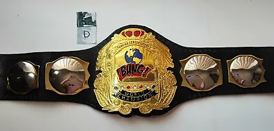 Cond. (New) 5mm Zinc  DORY FUNK JR.  World Championship  BANG  Belt • $250