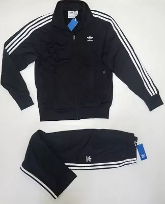 ADIDAS Originals Firebird Mens Tracksuit Jacket Pants Set Black White Size M • $124.99