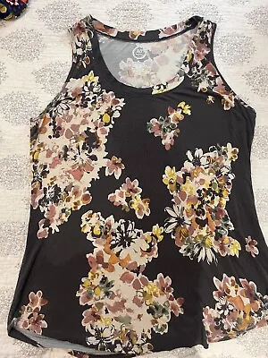 Maurices Women’s Size XL Gray Floral Tank Tunic Top • $1.99