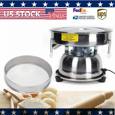 Electric Powder Vibration Sieve Machine Screen Deck Sifter Shaker Stainless 110V • $189.05