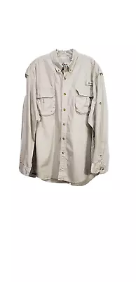 WORLD WIDE SPORTSMAN Mens Long Roll-up Sleeve Fishing Shirt Vented Size XL • $8.25