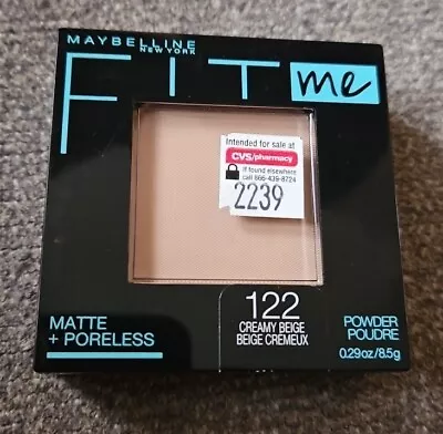 Maybelline Fit Me Matte PORELESS Powder Foundation 122 CREAMY BEIGE  0.29 Oz • $9.52