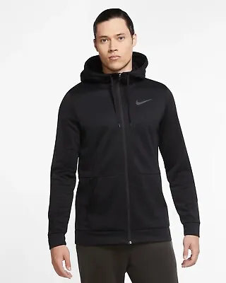 New Men’s Nike Therma-fit Full-zip Training Hoodie Sweatshirt! Black! $68 Retail • $49.95