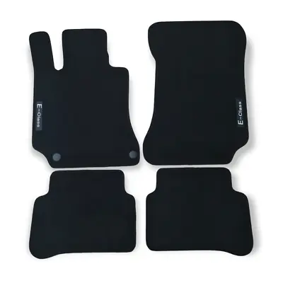 Car Floor Mats Velour For Mercedes E Class W212 Waterproof Black Carpet Liners • $48.84