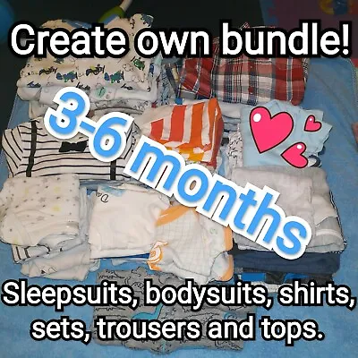 £1.20 • Buy Baby 3-6months Create Own Bundle! Sleepsuits, Bodysuits, Shirts, Tops, Trousers 