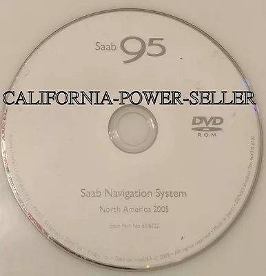 03 04 05  Saab 9-5 95 Aero Sedan Wagon Navigation Map Disc Cd Dvd North America • $125