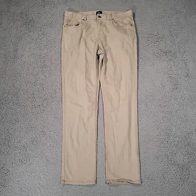 HM Mens 33 Pants Slim Fit Casual Mid Rise Pockets Flat Front Zip Inseam 30 • $11.50