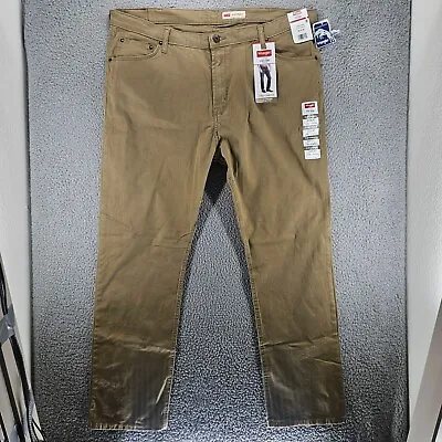 Wrangler Premium Men's Slim Straight Free To Stretch 42x30 TAN/Khaki NWT • $19.99