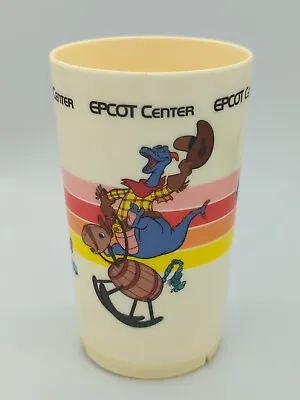 Vintage EPCOT Center Figment Plastic Souvenir Cup - Disney World - DEKA 1982 • $29.99