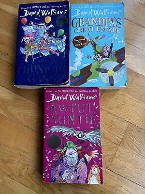 David Walliams Paperback Book Bundle Grandpa's Great Midnight Gang Awful Auntie • £4.50