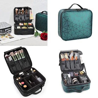 £12.99 • Buy Large Professional Make Up Bag Vanity Case Cosmetic Brushes Nail Storage Bag