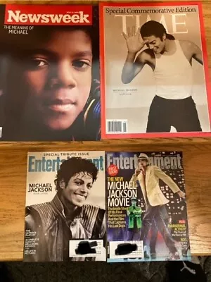 MICHAEL JACKSON  4 Magazine Lot Entertainment Weekly Time Newsweek VG+ • $9.95