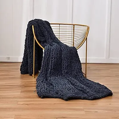  Chunky Knit Luxury Throw Blanket Large Cable Knitted Premium Soft Cozy  • £52.28