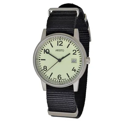 Aristo Submarine 3H27TSw Unisex Quartz Bracelet 10ATM Fabric Swiss Movement • $259.83