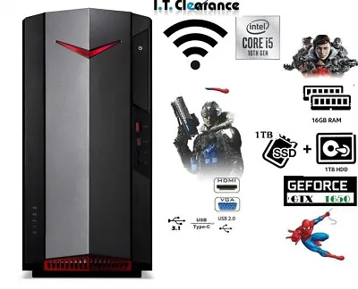 Acer Nitro N50-630 Gaming PC Core I5-11557  16GB 512  SSD+2TB SATA GTX1060 WIN11 • $799.99