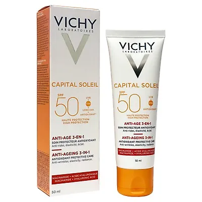 Vichy Capital Soleil Anti-Ageing 3-in-1 Antioxidant Care SPF50 - 50ml • $25.90