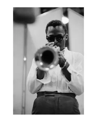 Miles Davis Trumpet Wall Art Painting Poster Print 36x24 Inches • $23.59
