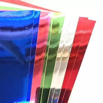 A4 Adhesive Sticky Backed Paper Craft Cover Silhouette Metallic Holographic • £3.99
