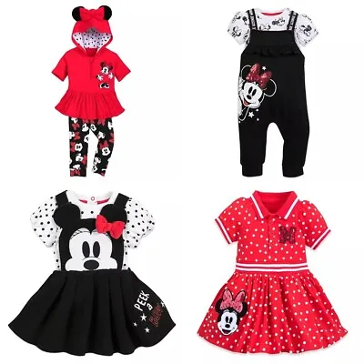 Disney Store Minnie Mouse Baby Outfit Dress Jumper Pant Set Bow New You Choose • $39.95