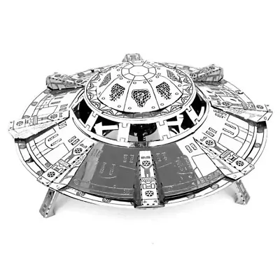 3D Metal Model Self Assembly DIY Kit Retro UFO Flying Saucer Spaceship UK SELLER • £9.99